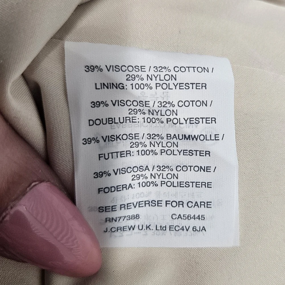 0001 J. Crew  Natalia Lace Dress A9022 Cream Bridal Wedding Formal Office Size 2 - Picture 10 of 15